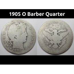 1905 O Barber Quarter - low...