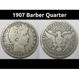 1907 Barber Quarter - 20th...