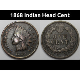 1868 Indian Head Cent -...