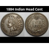 1884 Indian Head Cent - high grade antique American penny coin