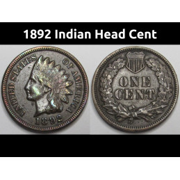 1892 Indian Head Cent -...