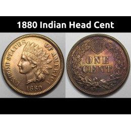 1880 Indian Head Cent -...