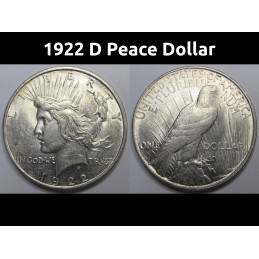 1922 D Peace Dollar -...
