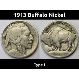 1913 Type I Buffalo Nickel...