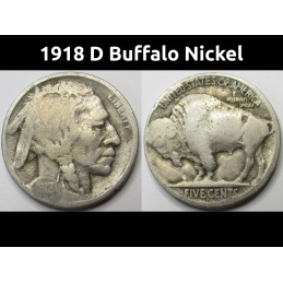 1918 D Buffalo Nickel -...