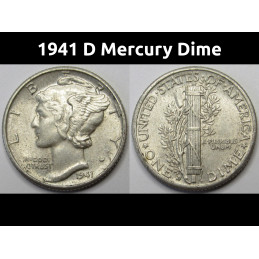 1941 D Mercury Dime -...