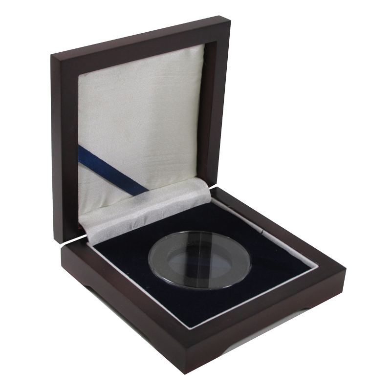 Single Coin Wood Display Box - presentation box for penny, nickel, dime ...