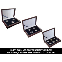 Wood presentation box with...