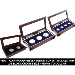 Wood presentation box with...