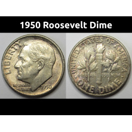 1950 Roosevelt Dime -...
