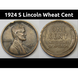 1924 S Lincoln Wheat Cent -...
