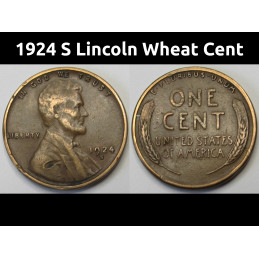 1924 S Lincoln Wheat Cent -...