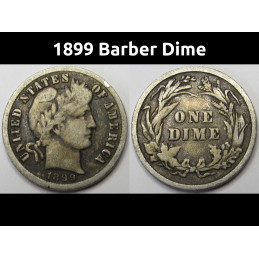 1899 Barber Dime - 19th...