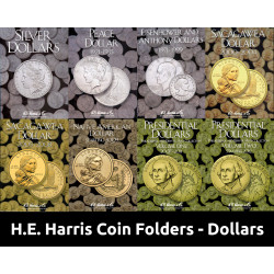 Details about   # 2277 H.E Harris coin folderPresidential Dollars 