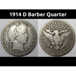 1914 D Barber Quarter - old...