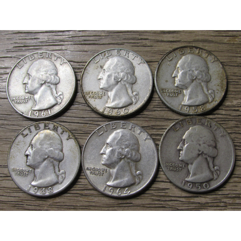 Assorted Washington Quarters junk silver choose quantity