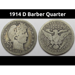 1914 D Barber Quarter -...