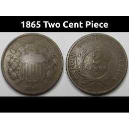 1865 Two Cent Piece -...