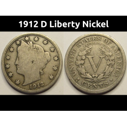 1912 D Liberty Nickel - old...