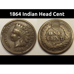 1864 Indian Head Cent -...