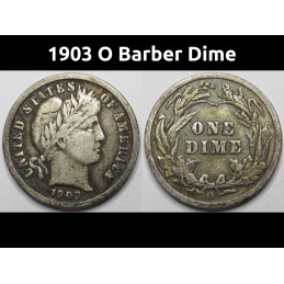 1903 O Barber Dime - great...