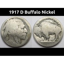 1917 D Buffalo Nickel - old...