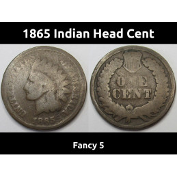 1865 Indian Head Cent -...