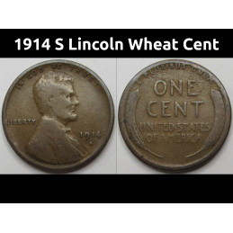 1914 S Lincoln Wheat Cent -...