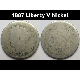 1887 Liberty V Nickel - Old...