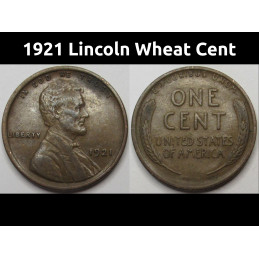 1921 Lincoln Wheat Cent -...