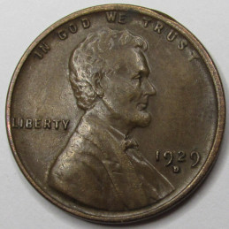 1929 D Lincoln Wheat Cent - higher grade antique American penny coin
