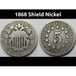 1868 Shield Nickel -...