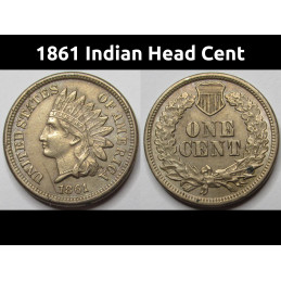 1861 Indian Head Cent -...