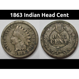 1863 Indian Head Cent -...