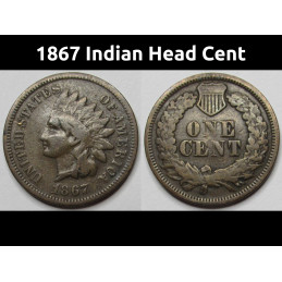 1867 Indian Head Cent -...