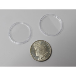 Silver Dollar sized Plastic Coin Capsules - 38mm holders for coins - pack of 10 / 25/ 50