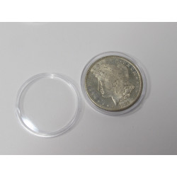 Silver Dollar sized Plastic Coin Capsules - 38mm holders for coins - pack of 10 / 25/ 50