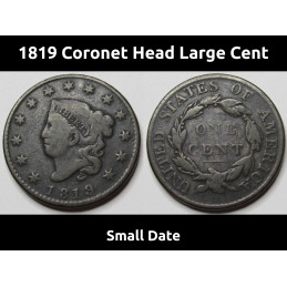 1819 Coronet Head Large...