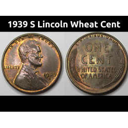 1939 S Lincoln Wheat Cent -...