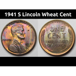 1941 S Lincoln Wheat Cent -...