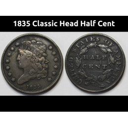 1835 Classic Head Half Cent...