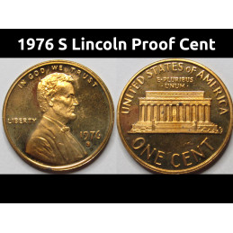 1976 S Lincoln Proof Cent -...