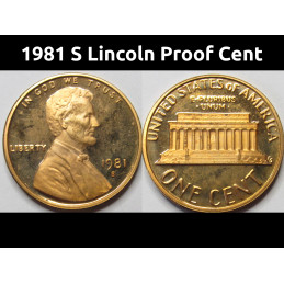 1981 S Lincoln Proof Cent -...