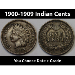 Indian Head Pennies - 1900...