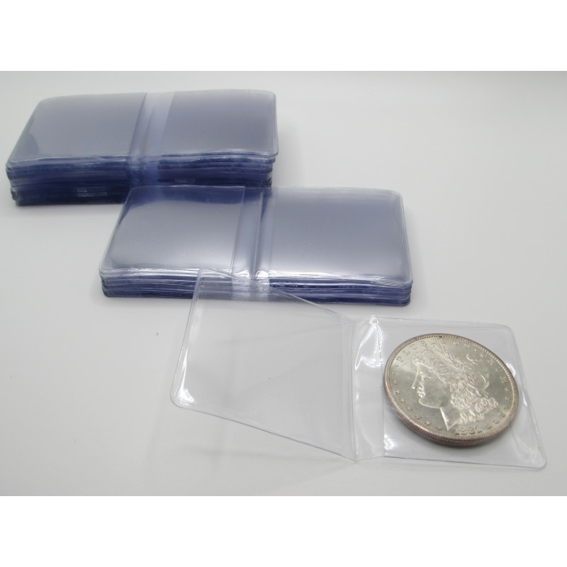 Plastic double pocket coin flips - 2x2