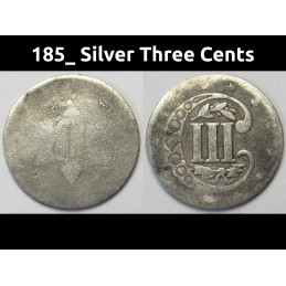 1850s Silver Three Cents -...
