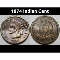 1874 Indian Head Cent - old...