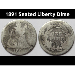 1891 Seated Liberty Dime - 