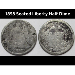 1858 Seated Liberty Half...