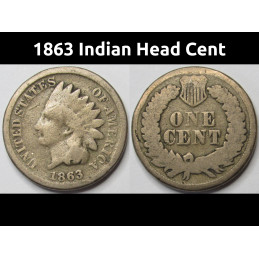 1863 Indian Head Cent -...